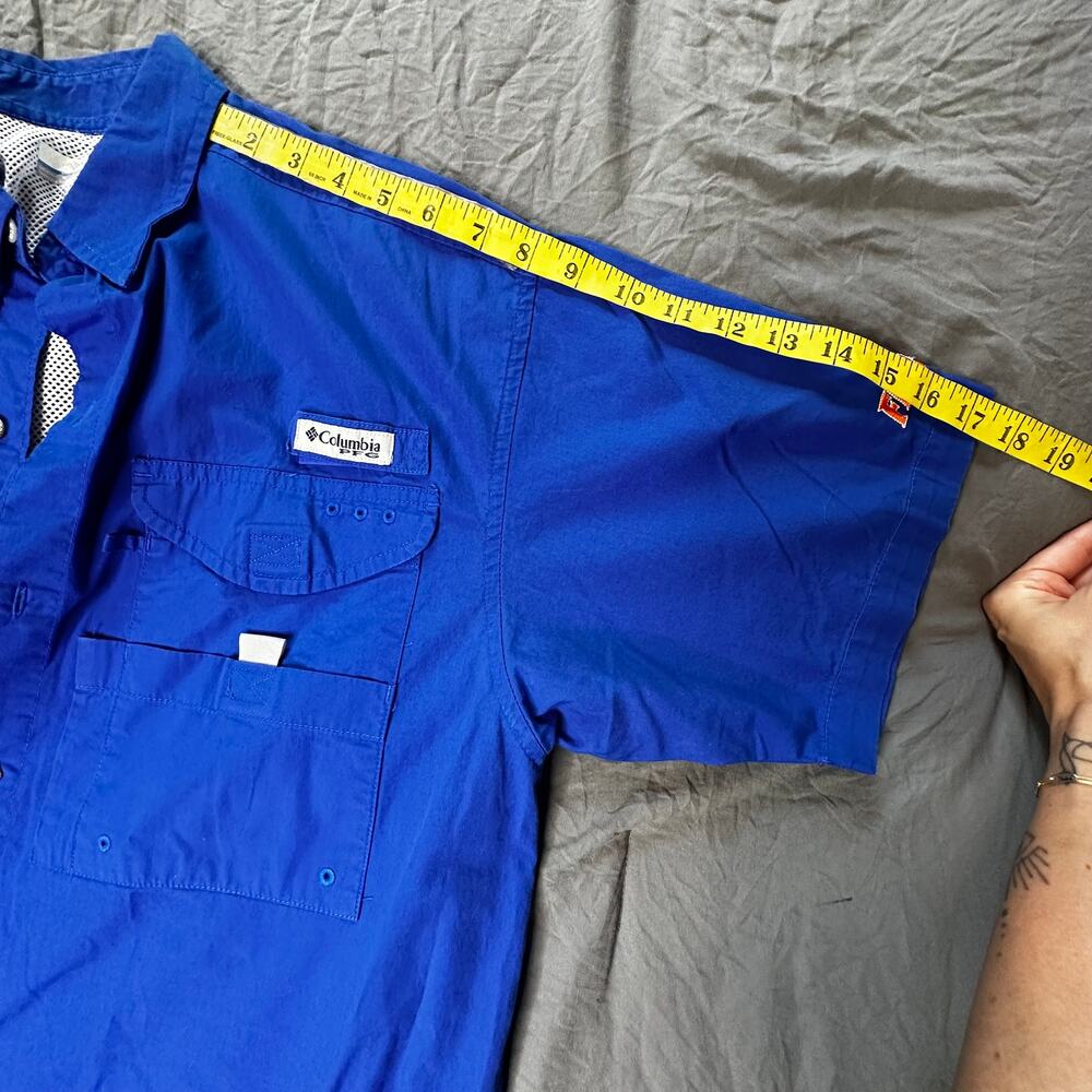 Columbia Blue Florida Gators Short Sleeve Vented Casual Button Down- S - Picture 10 of 14